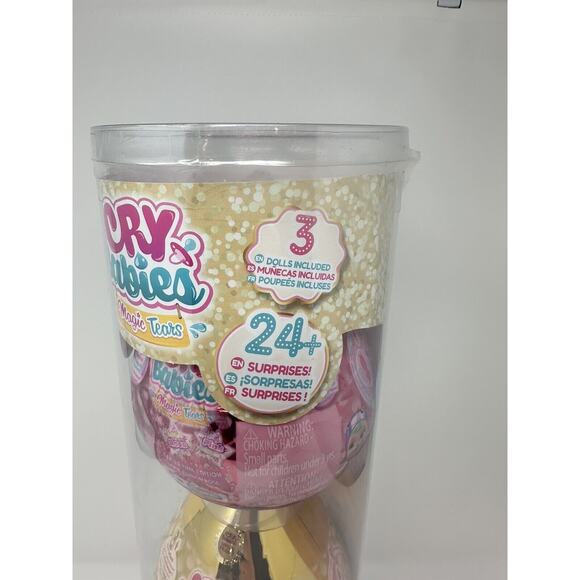 CRY BABIES MAGIC TEARS GOLDEN AND PINK EDITION CAPSULES 3 PACK NEW - Picture 2 of 5
